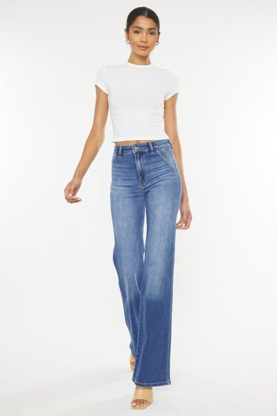 Ultra High Waist Gradient Flare Jeans