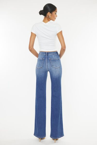 Ultra High Waist Gradient Flare Jeans