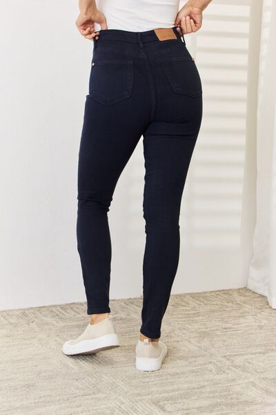 Garment Dyed Tummy Control Skinny Jeans