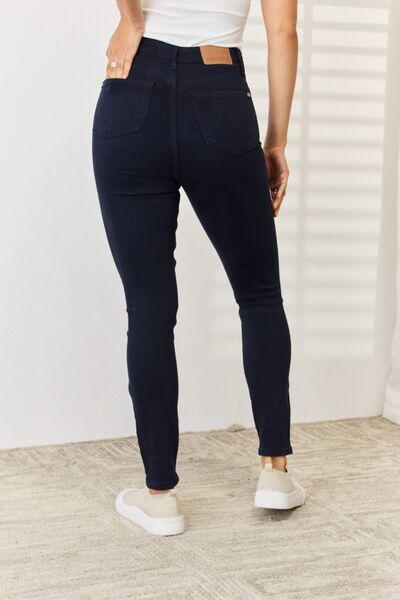 Garment Dyed Tummy Control Skinny Jeans