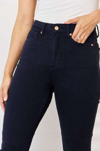 Garment Dyed Tummy Control Skinny Jeans