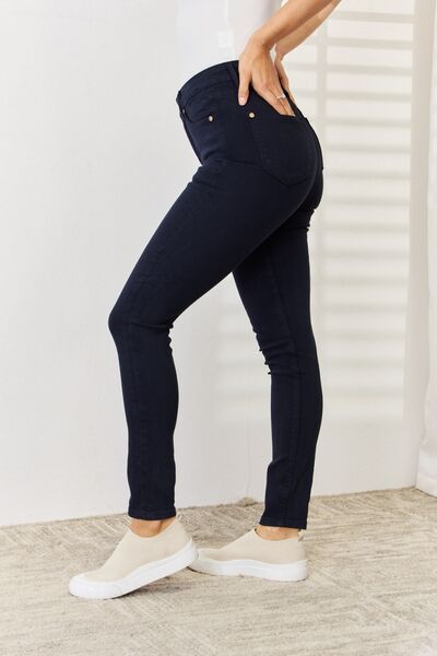 Garment Dyed Tummy Control Skinny Jeans